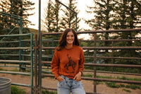 Rodeo Cowboy Sweater - Rust
