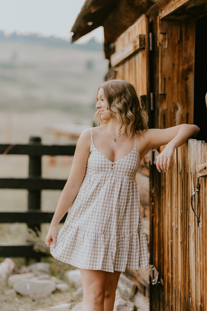 Gingham Mini Dresss