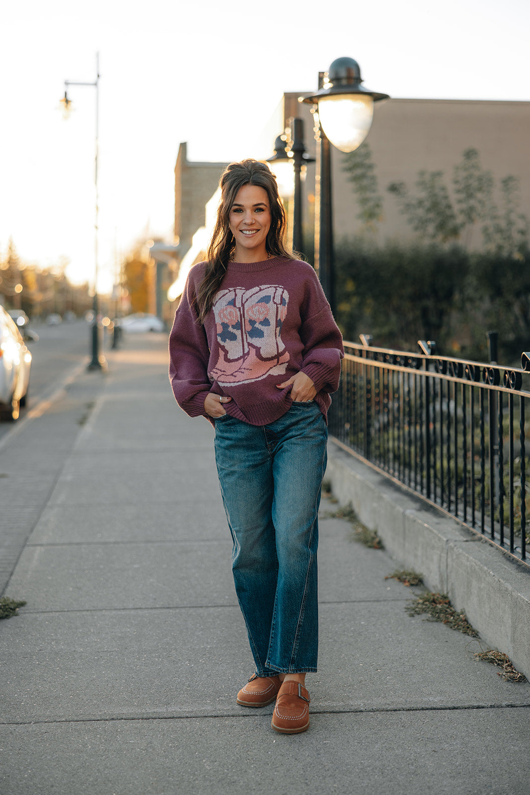 Girl Dangerous Cowboy Boots Sweater