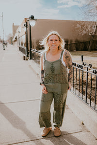 Papillon Embroidered Patchwork Overall