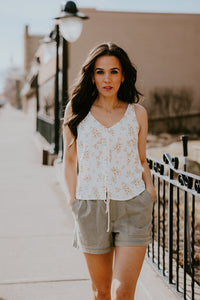 Celeste Tank-White Floral