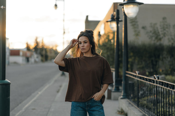 Brunette the Label Boxy Tee - Brown