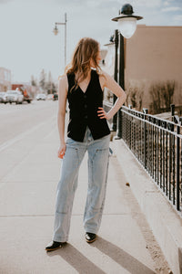 Vivian Vest - Gentle Fawn - Black