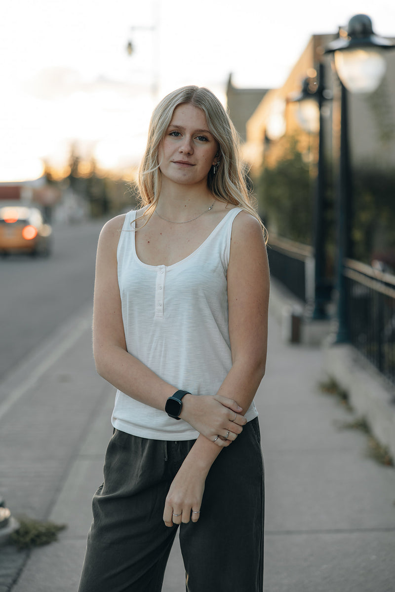 Mavi Jersey Tank - White