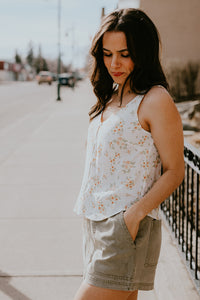Celeste Tank-White Floral