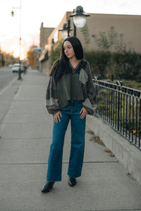 Quilted Balloon Sleeve Top