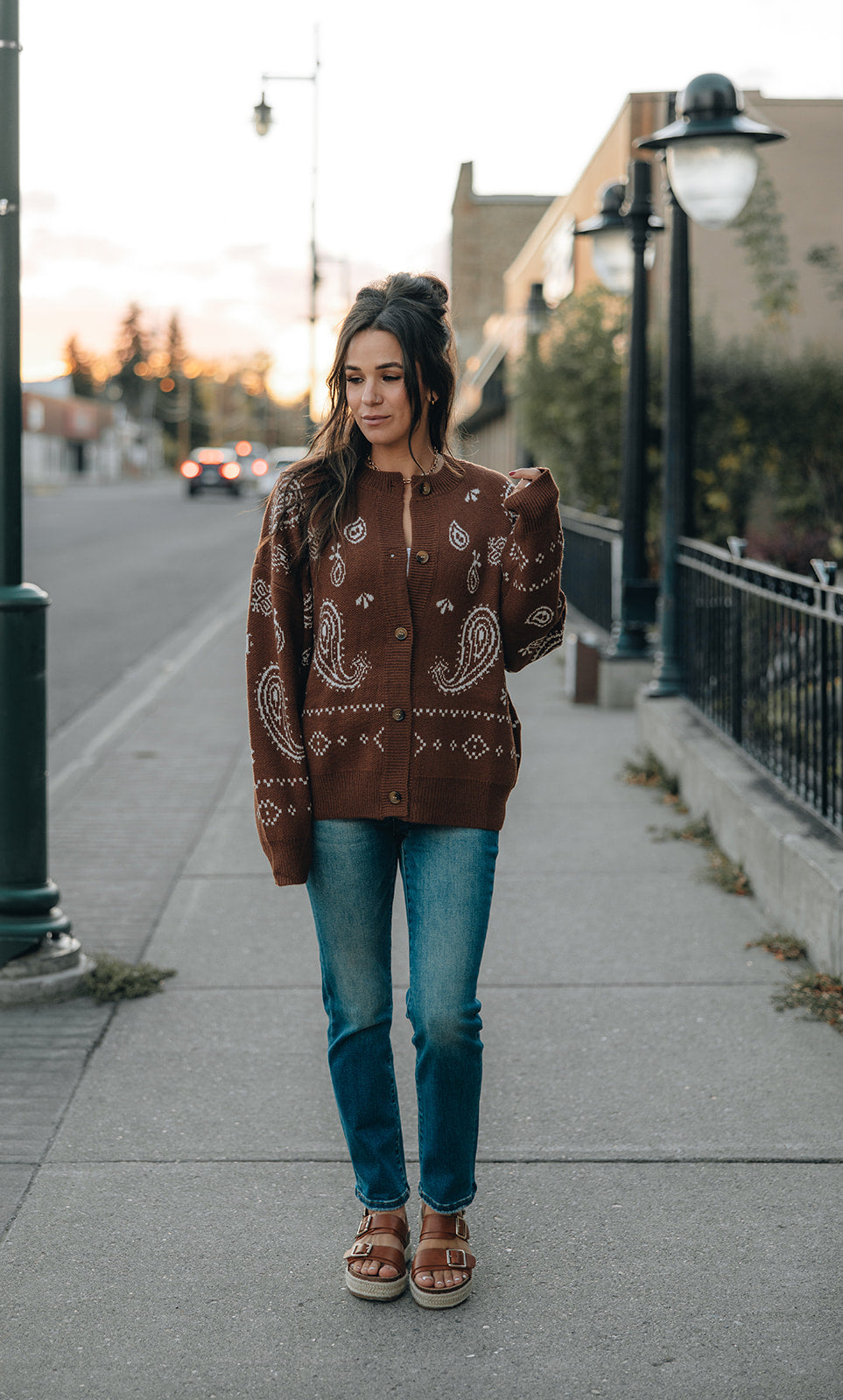 Paisley Print Cardigan