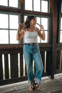 Buckle Up Bodysuit - White