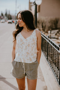 Celeste Tank-White Floral