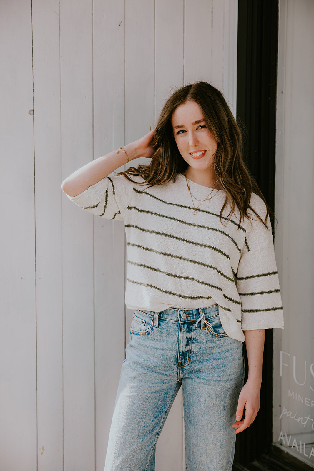Gentle Fawn Kerrigan Knit Sweater-Matcha Stripe