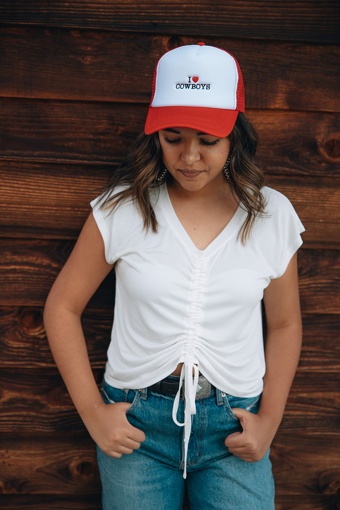 Brunette The Label I Love Cowboys Trucker Hat