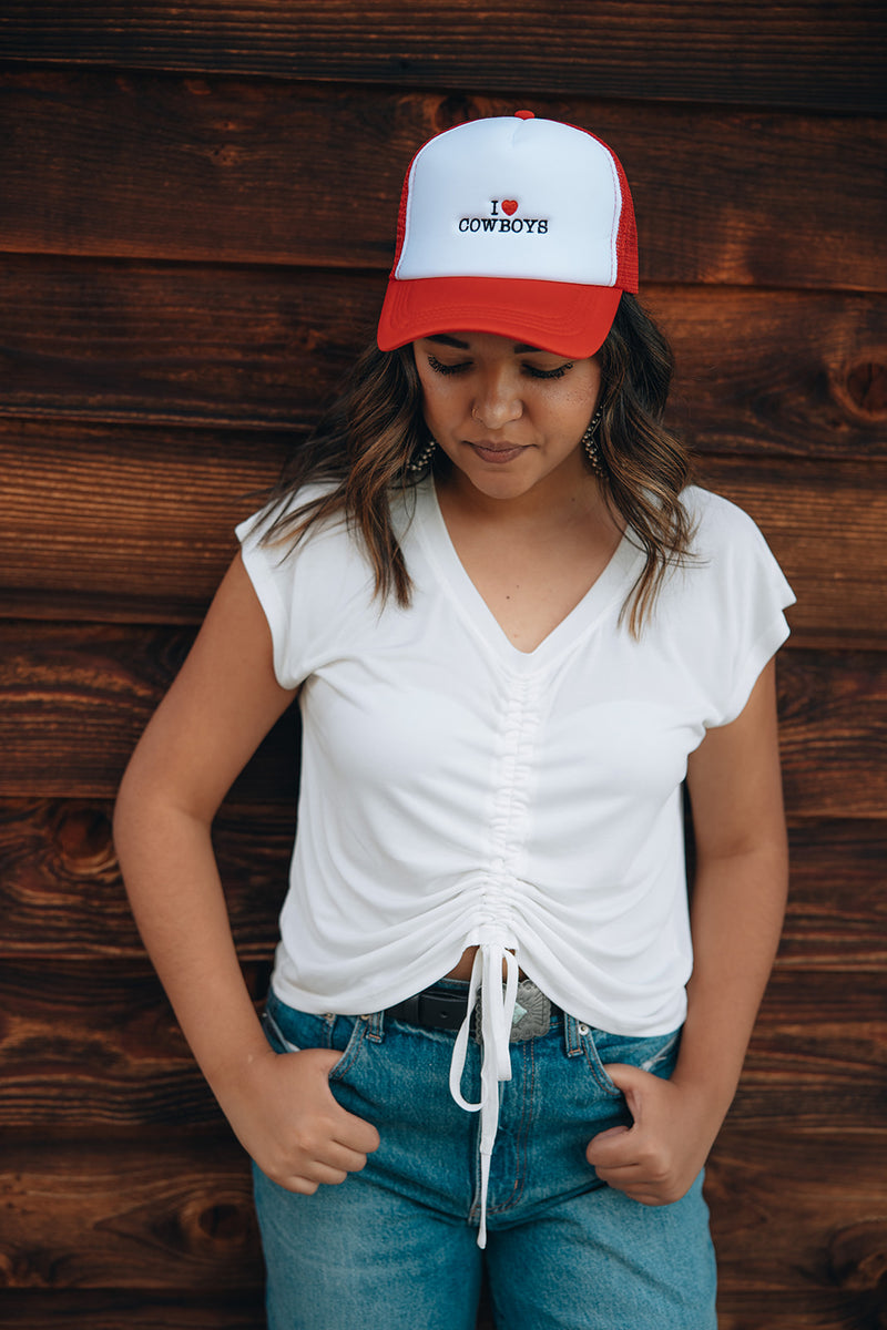 Brunette The Label I Love Cowboys Trucker Hat