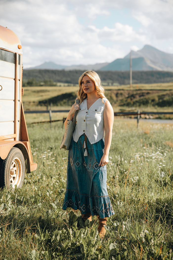Papillon Linen Blend Vest