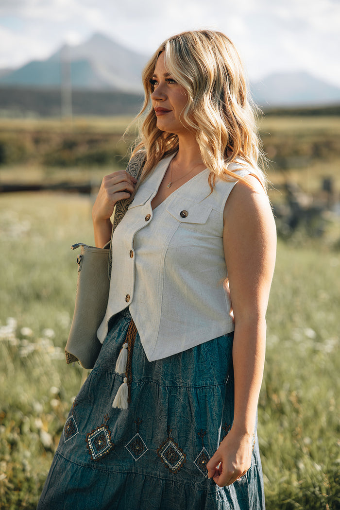 Papillon Linen Blend Vest