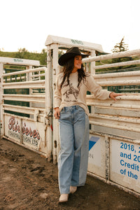 Rodeo Cowboy Sweater - Taupe