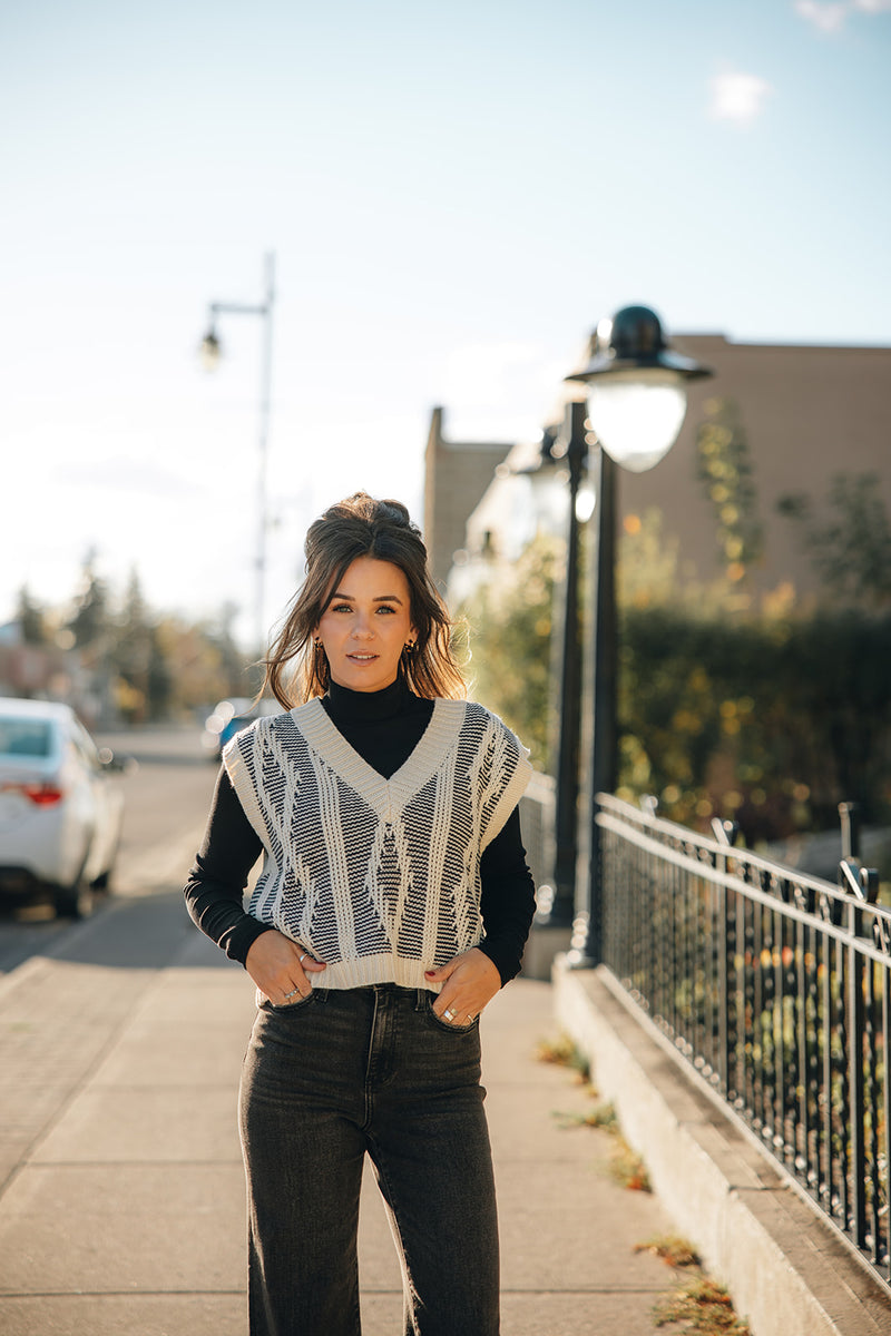 Macy Two Tone Sweater Vest