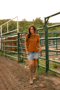 Charlie B - Faux Suede Top