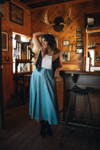 Denim Midi Skirt