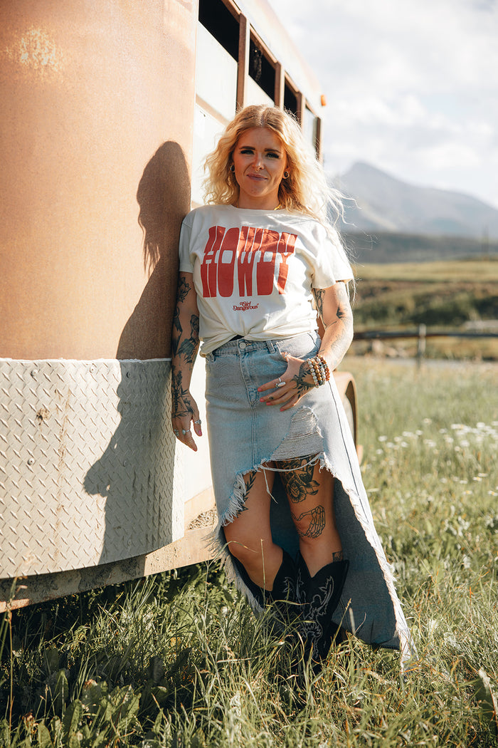 Abrand Denim Caterina Maxi Skirt