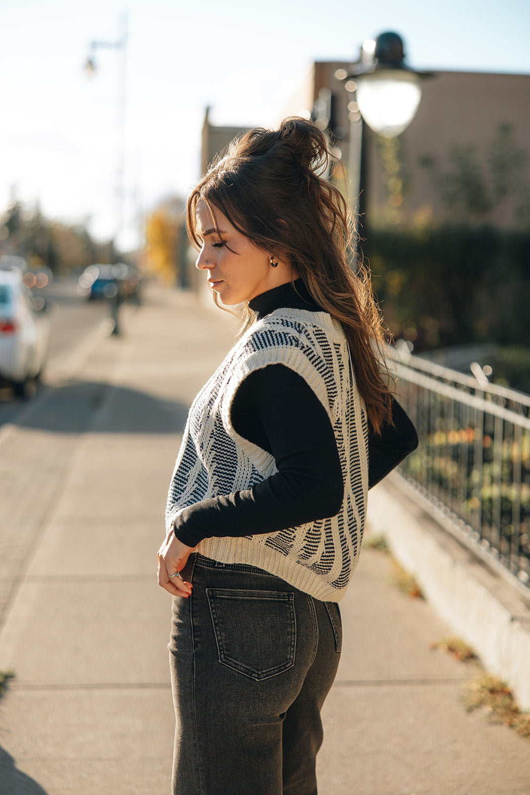 Macy Two Tone Sweater Vest