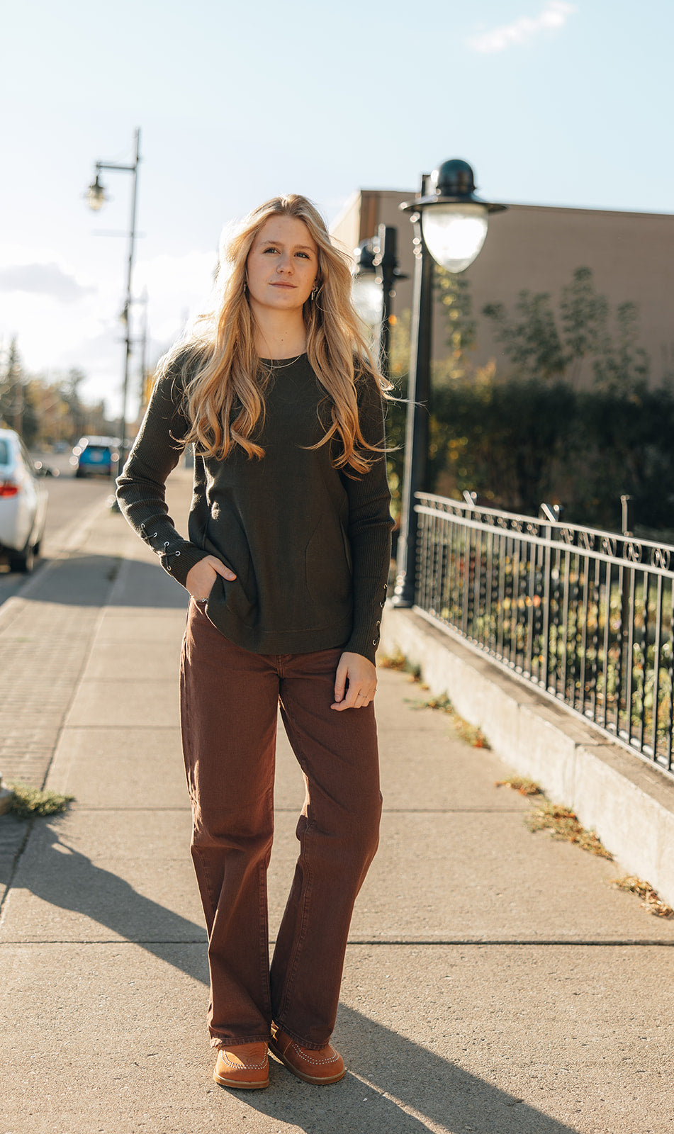 Long Sleeve Sweater- Green