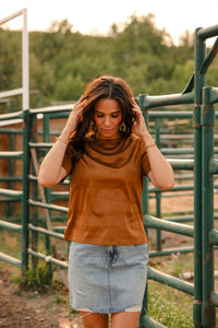 Charlie B - Faux Suede Top