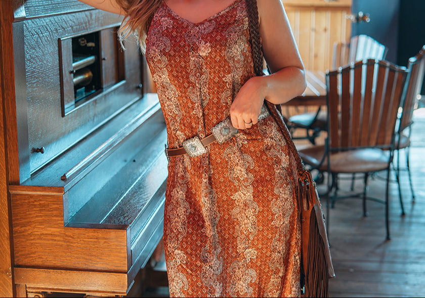 Outlaw Concho Belt-Brown