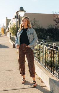 Mystree Washed Denim Peplum Jacket