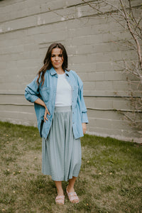 Orb Lina Eyelet Midi Skirt