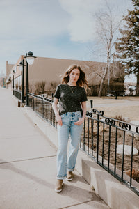 PRIV Reign Cuff Sleeve Tee - Faded Flower