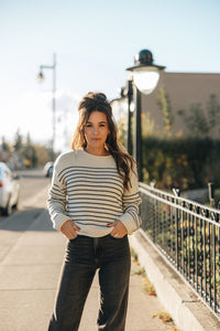 Rylee + Cru  Jacques Sweater - Black Stripe