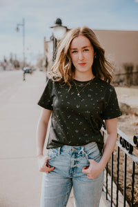 PRIV Reign Cuff Sleeve Tee - Faded Flower