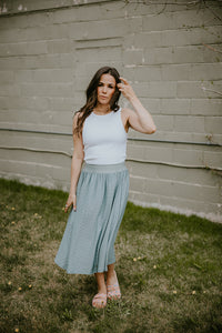 Orb Lina Eyelet Midi Skirt