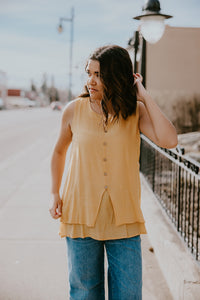 Papillon Sleeveless Layered Crinkle Top