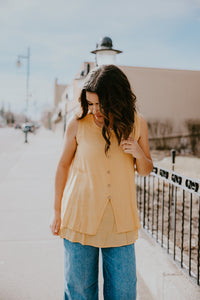Papillon Sleeveless Layered Crinkle Top