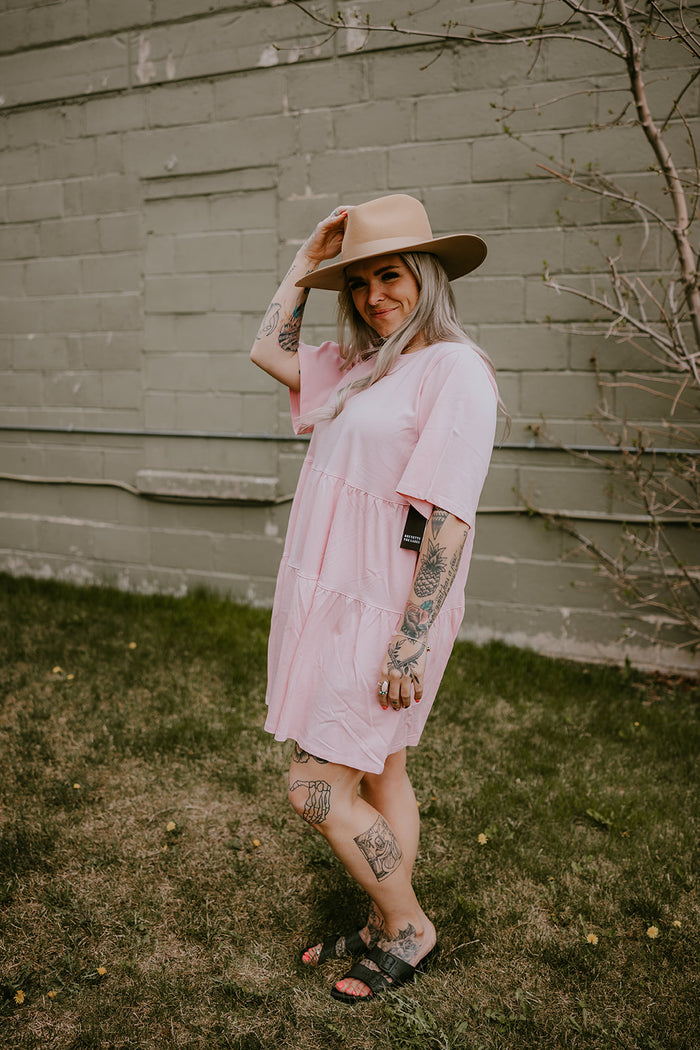 Brunette the Label Tiered Tee Dress