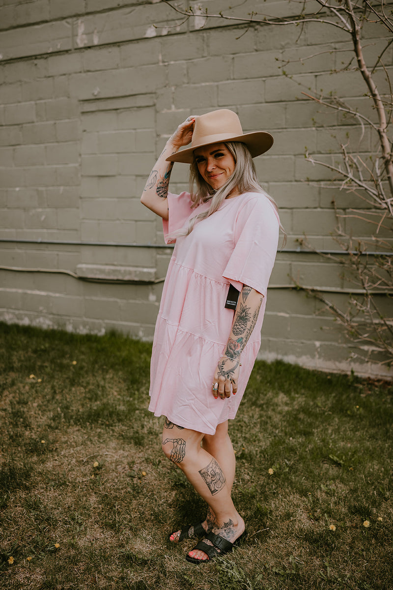 Brunette the Label Tiered Tee Dress