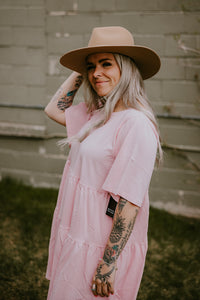 Brunette the Label Tiered Tee Dress