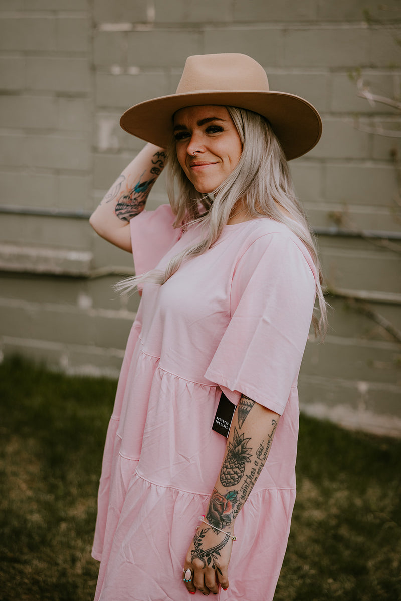 Brunette the Label Tiered Tee Dress