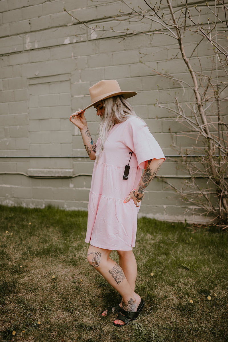 Brunette the Label Tiered Tee Dress