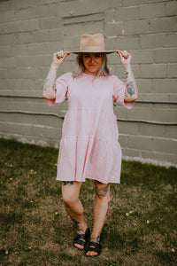 Brunette the Label Tiered Tee Dress