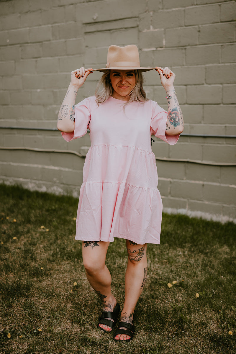 Brunette the Label Tiered Tee Dress