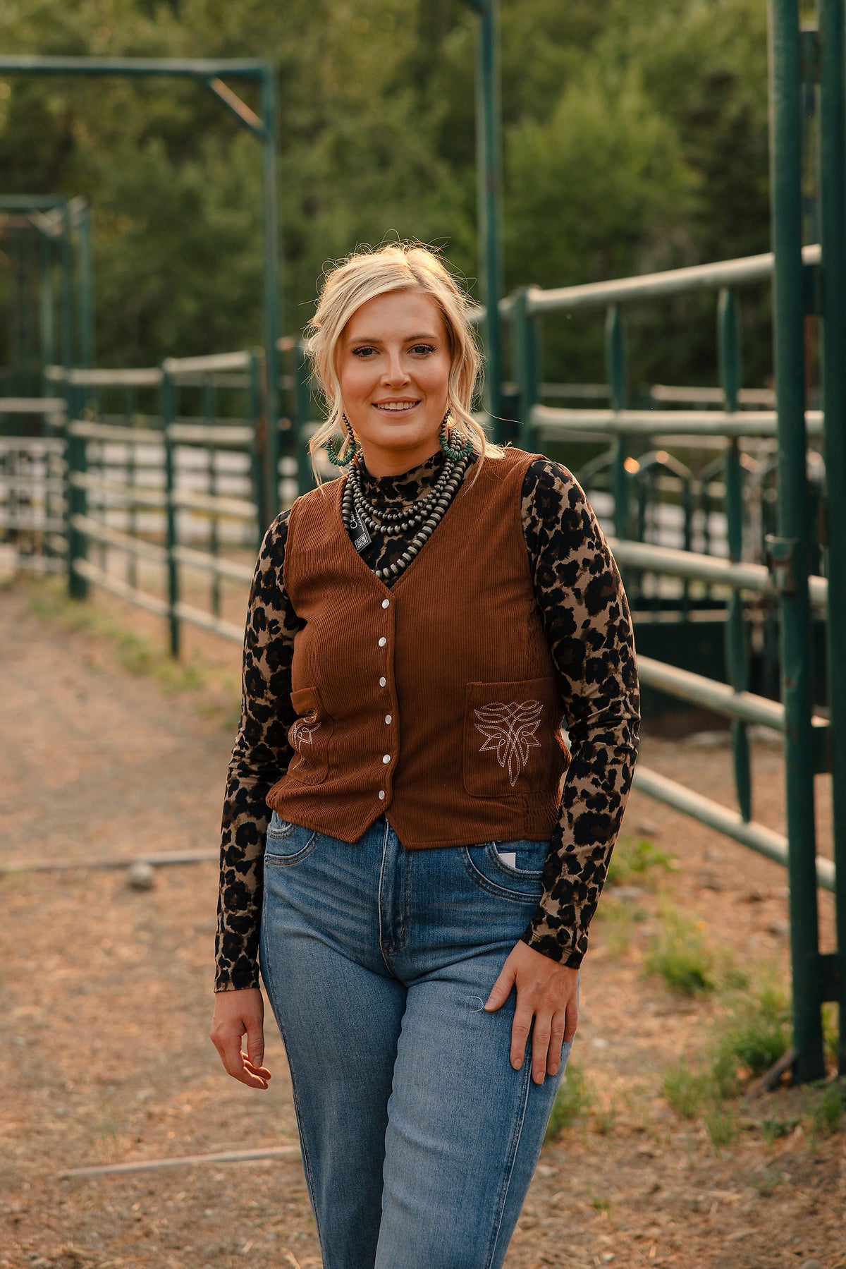 Charlie B - Leopard Long Sleeve Top
