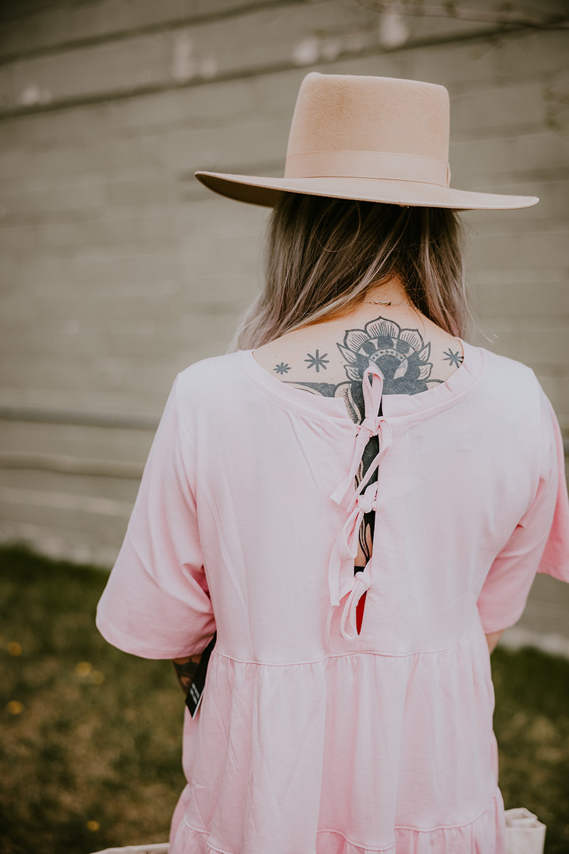 Brunette the Label Tiered Tee Dress