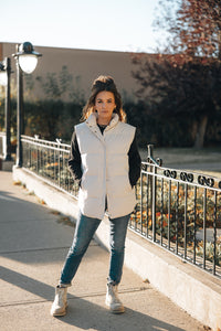 Creme Puffer Vest Nora