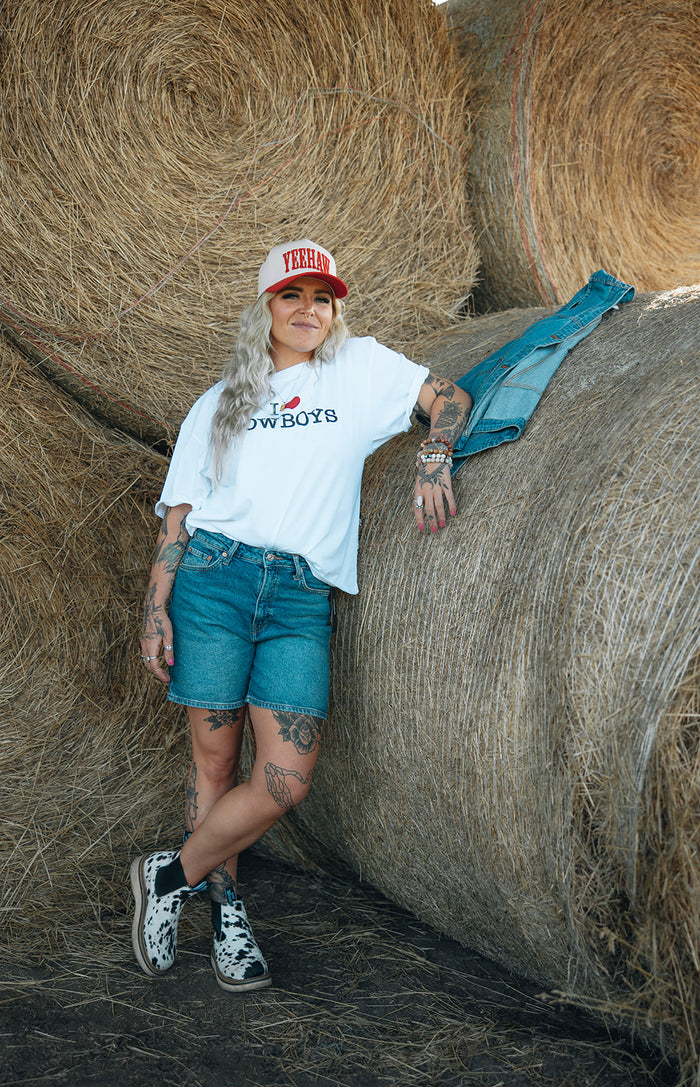 Brunette The Label I Love Cowboys Boxy Tee