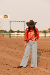 Burning Red Blouse
