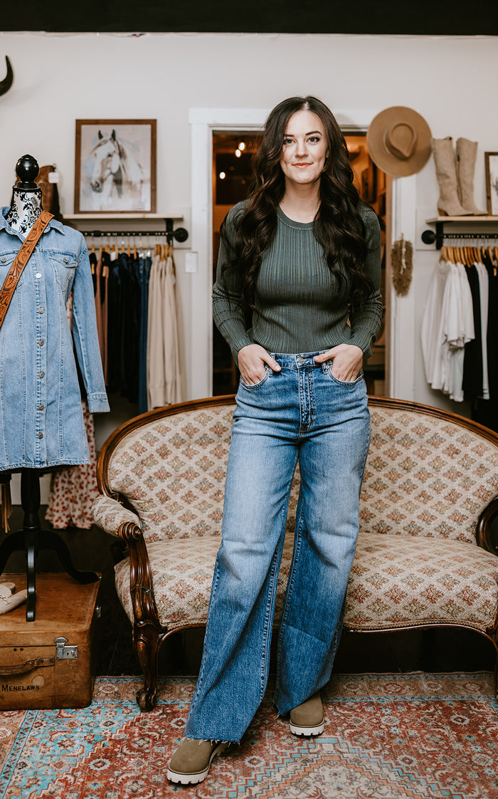 DAZE Denim Far Out Wide Leg Jeans-Stunner