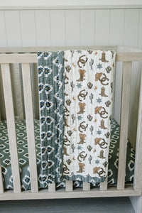 Mebie Baby Southwest Aztec + Outlaw Cowboy Muslin Quilt