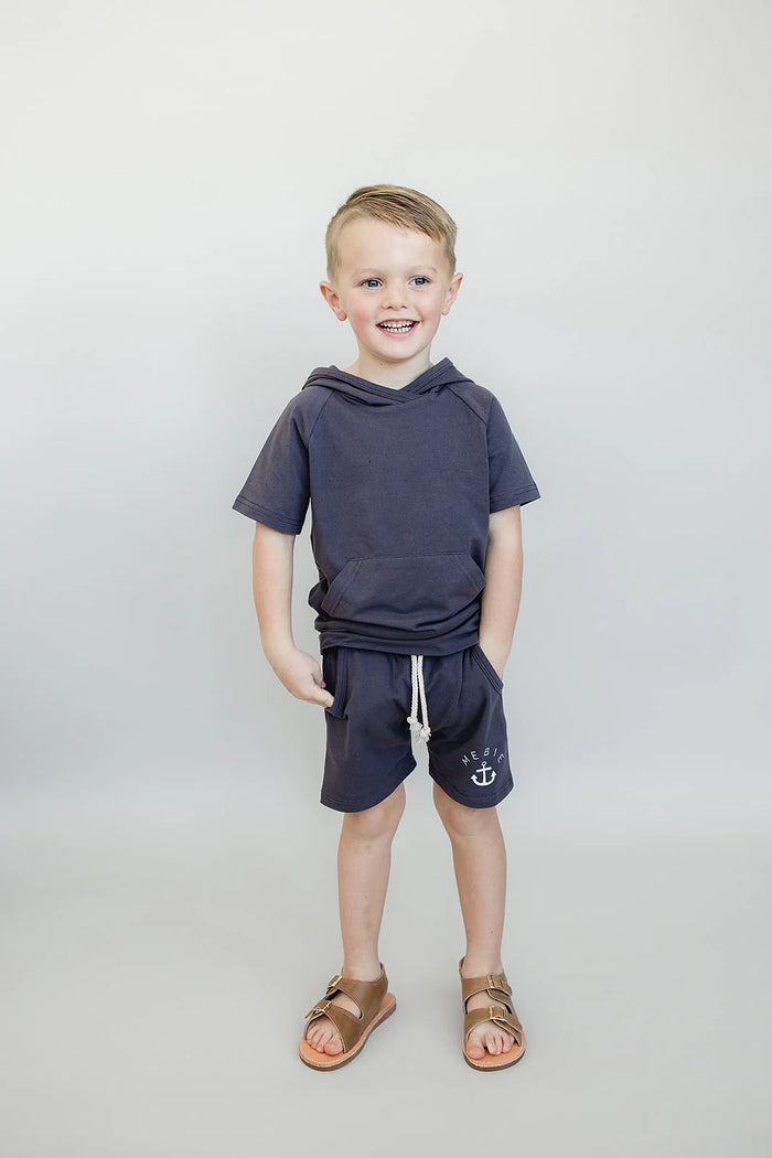 Mebie Baby Pocket Cotton Shorts - Slate